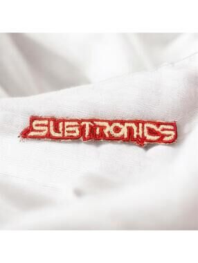 Red and White Subtronics Iron On Patch